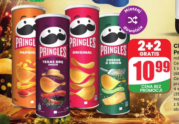 Chipsy Pringles Texas BBQ Sauce promocja w Dino