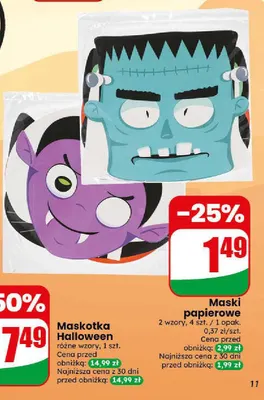 Maski papierowe promocja w Dino