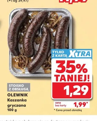 Kaszanka gryczana Olewnik promocja w Kaufland