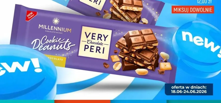 Czekolada mleczna Millennium Very Peri Cookie Peanuts promocja w Dealz