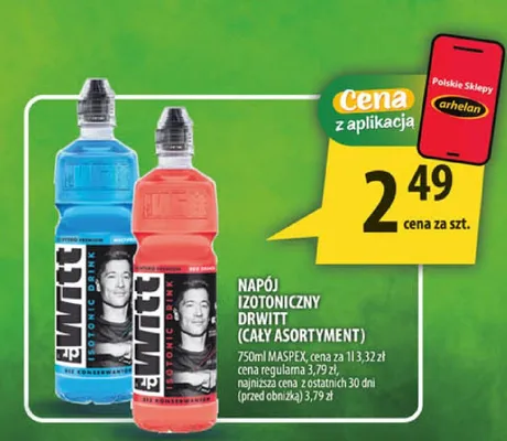 Napój izotoniczny DrWitt Premium Blue promocja w Arhelan
