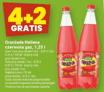 Oranżada Hellena czerwona gaz promocja w Twój Market