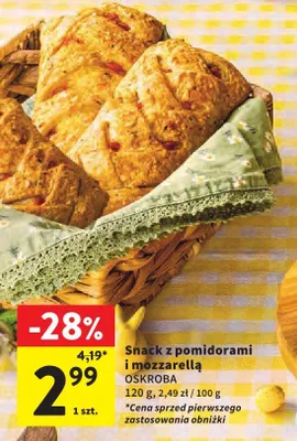 Snack z pomidorami i mozzarellą promocja w Intermarche