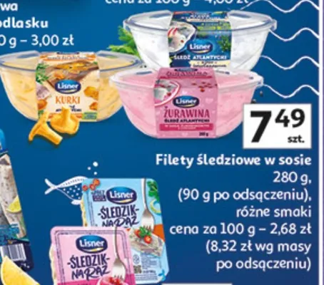 Filety śledziowe w sosie promocja w Auchan