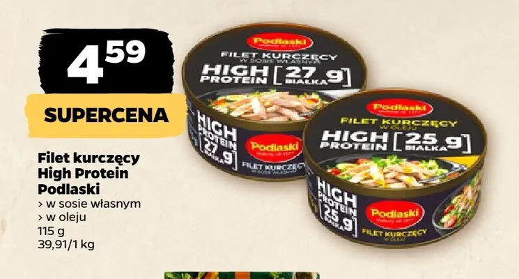 Filet kurczęcy High Protein w oleju Podlaski promocja w Netto
