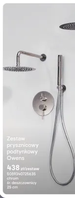 Zestaw prysznicowy podtynkowy GoodHome Owens chrom promocja w Castorama