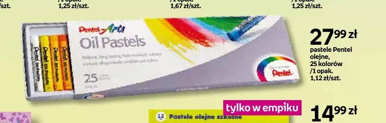 Pastele olejne Pentel promocja w Empik