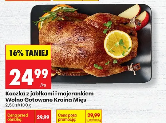 Kaczka z jabłkami i majerankiem promocja w Biedronka
