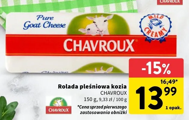 Rolada pleśniowa kozia promocja w Intermarche