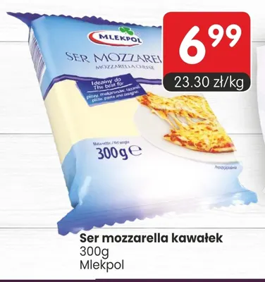 Ser mozzarella w kawałku Mlekpol promocja w Market Point