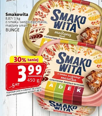 Smakowita o smaku swojskiego masełka Bunge promocja w Prim Market