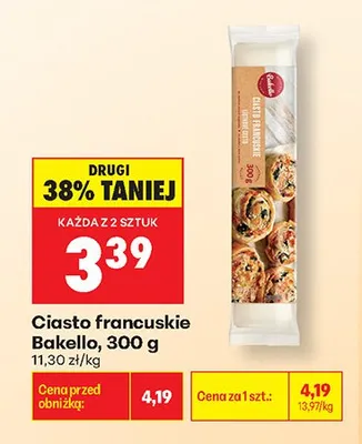 Ciasto francuskie Bakello promocja w Biedronka