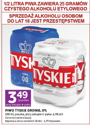 Piwo Gronie 0% promocja w Stokrotka