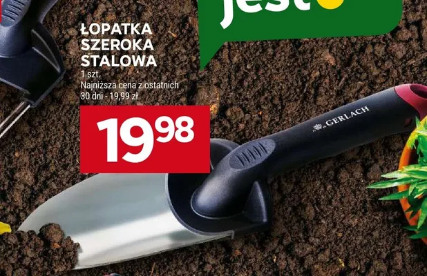 Łopatka szeroka stalowa GERLACH promocja w Stokrotka
