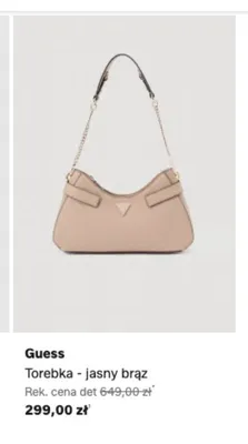 Torebka Guess jasny brąz promocja w Lounge by Zalando