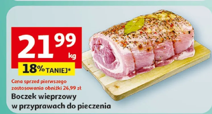 Boczek wieprzowy w przyprawach do pieczenia promocja w Auchan