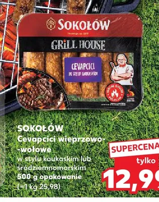 Cevapcici wieprzowo-wołowe w stylu kaukaskim Sokołów Grill House promocja w Kaufland