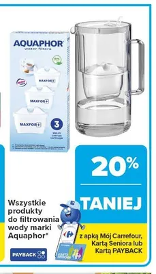 Produkty do filtrowania wody AQUAPHOR promocja w Carrefour