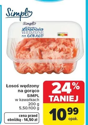 Łosoś wędzony na gorąco promocja w Carrefour Market