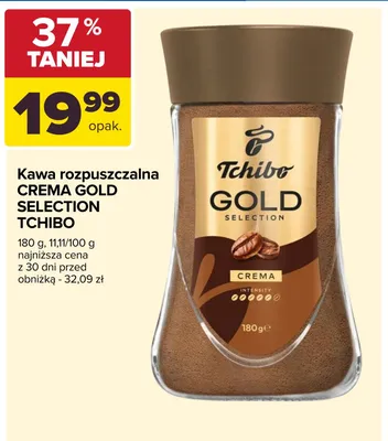 Kawa rozpuszczalna Tchibo Gold Selection Crema promocja w Carrefour