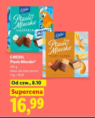 Ptasie Mleczko słony karmel E.Wedel promocja w Lidl