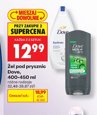 Żel pod prysznic Dove promocja w Biedronka