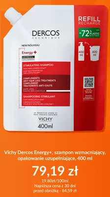 Szampon wzmacniający Vichy Dercos Energy+ opakowanie uzupełniające promocja w DOZ.PL