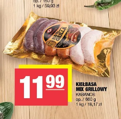 Kiełbasa mix grillowy Kabanos promocja w SPAR