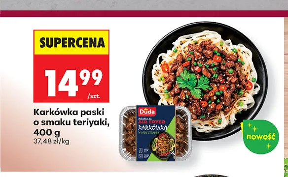 Karkówka paski o smaku teriyaki Duda promocja w Biedronka