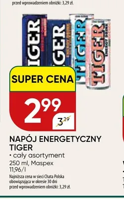 Napój energetyczny Tiger promocja w Chata Polska