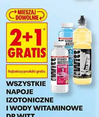 Napoje izotoniczne i wody witaminowe Dr Witt promocja w Biedronka