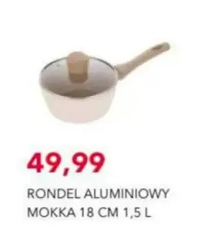 Rondel aluminiowy Mokka 18 cm 1,5 l promocja w Nela