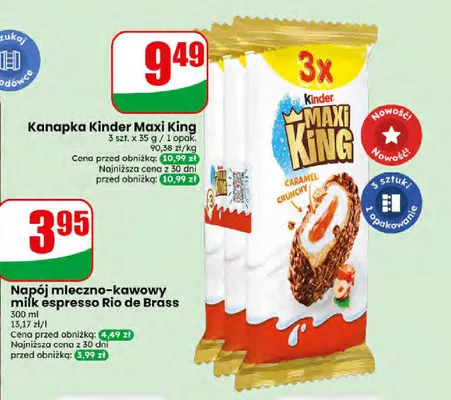 Kanapka Kinder Maxi King 3-pak promocja w Dino