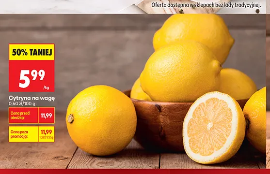 Cytryny na wagę promocja w Biedronka