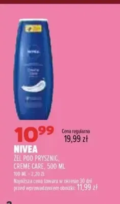 Żel pod prysznic Creme Care Nivea promocja w Drogerie Natura
