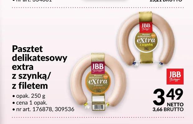 Pasztet delikatesowy extra drobiowy z filetem JBB Bałdyga promocja w Makro