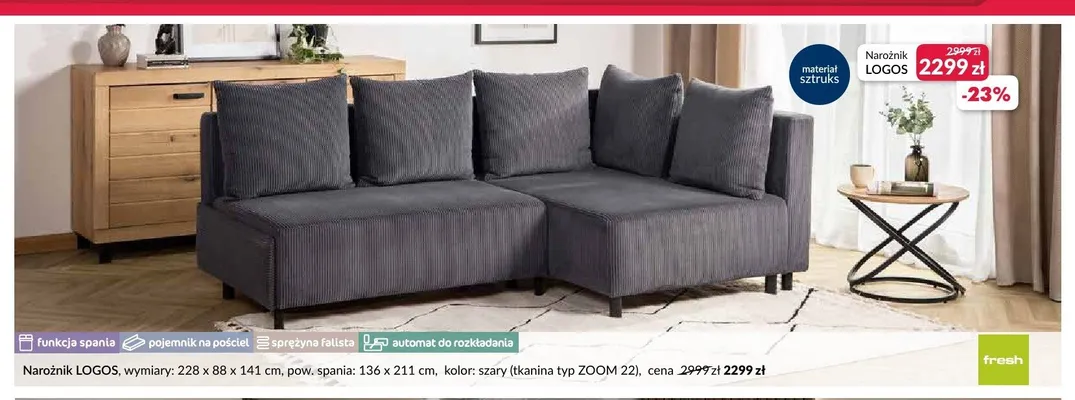 Narożnik LOGOS promocja w Salony Agata
