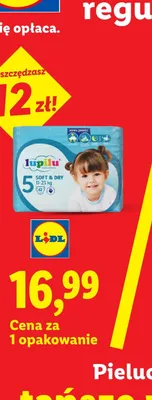 Pieluchy Soft & Dry 5 promocja w Lidl