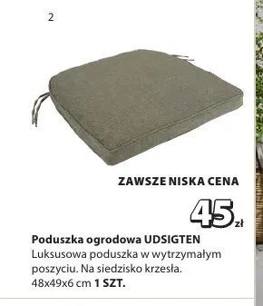 Poduszka ogrodowa UDSIGTEN 48x49x6cm promocja w Jysk
