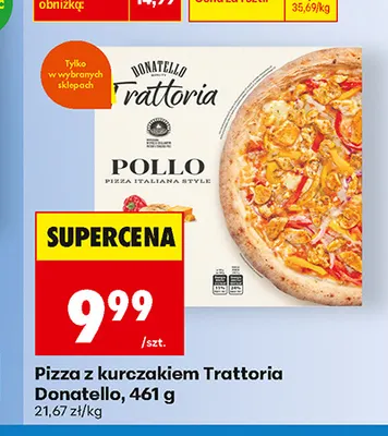 Pizza z kurczakiem Trattoria Donatello promocja w Biedronka