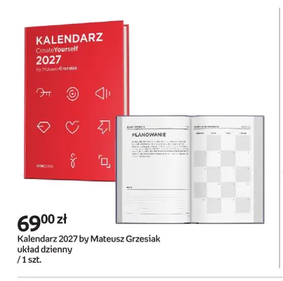 Kalendarz 2027 by Mateusz Grzesiak układ dzienny promocja w Empik