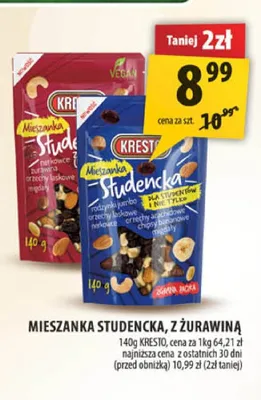 Mieszanka studencka z żurawiną Kresto promocja w Arhelan
