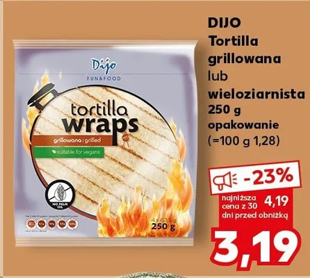 Tortilla grillowana Dijo promocja w Kaufland