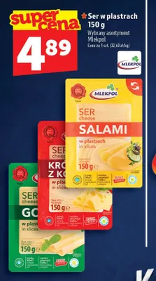 Ser królewski z Kolna w plastrach Mlekpol promocja w TOPAZ