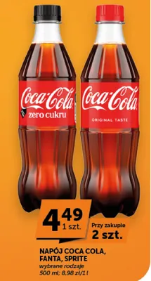 Napój gazowany Coca-Cola Zero Cukru promocja w Euro Sklep