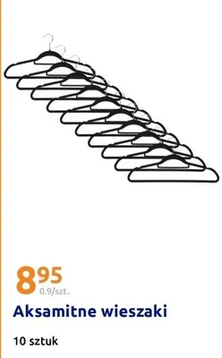 Wieszaki aksamitne 10 szt. promocja w Action