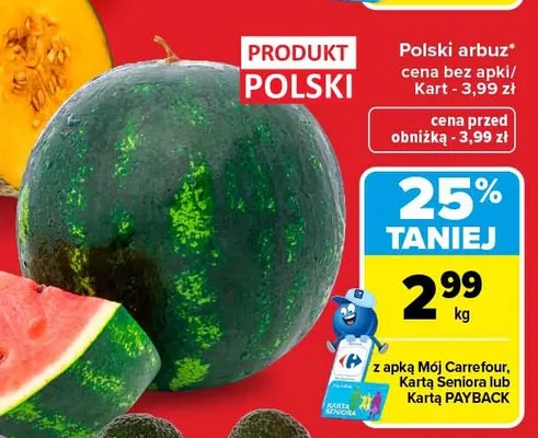 Arbuz polski promocja w Carrefour
