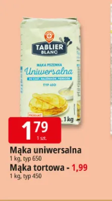 Mąka uniwersalna typ 650 Tablier Blanc promocja w Leclerc