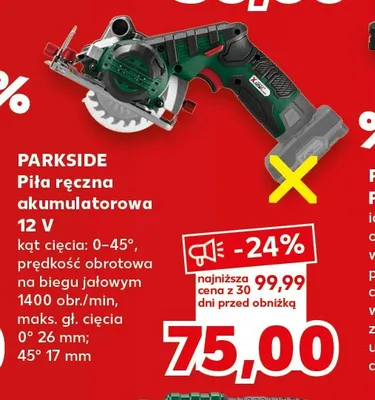 Piła ręczna akumulatorowa Parkside promocja w Kaufland