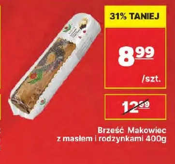 Makowiec z masłem i rodzynkami Brześć promocja w API Market